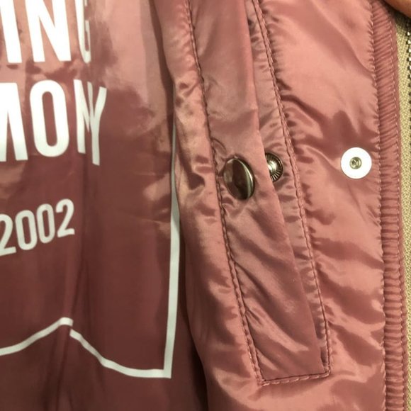 RARE OPENING CEREMONY TAN OVERSIZED BOMBER JACKET TUNIC SIZE XS - Picture 3 of 10